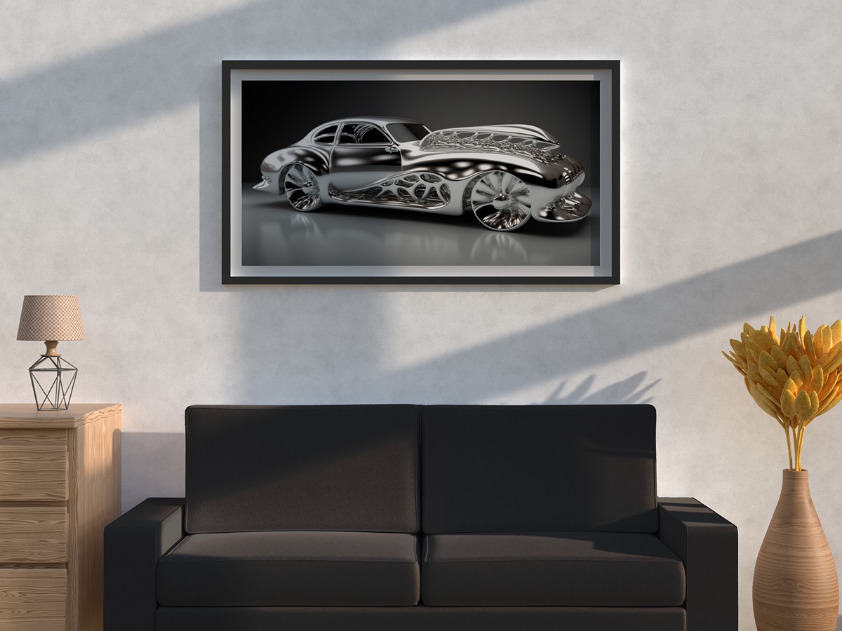 Silver Wall Art Mobster's Ride