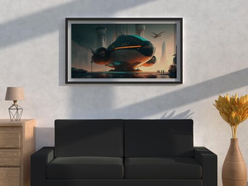Futuristic Vehicle Wall Art Starship Odyssey