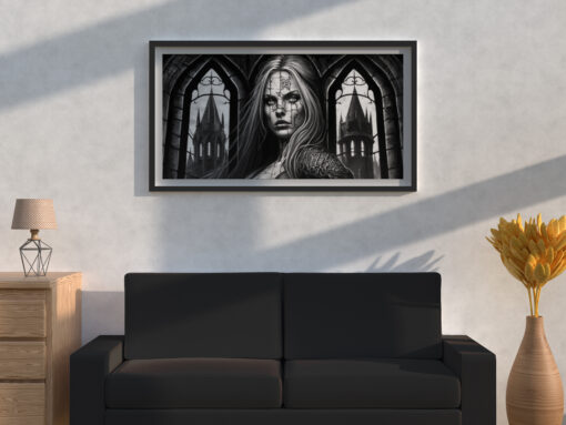 Gothic Wall Art black and white
