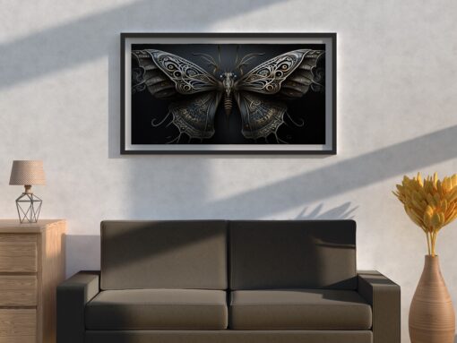 Gothic Wall Art Butterfly Shadowed Wings