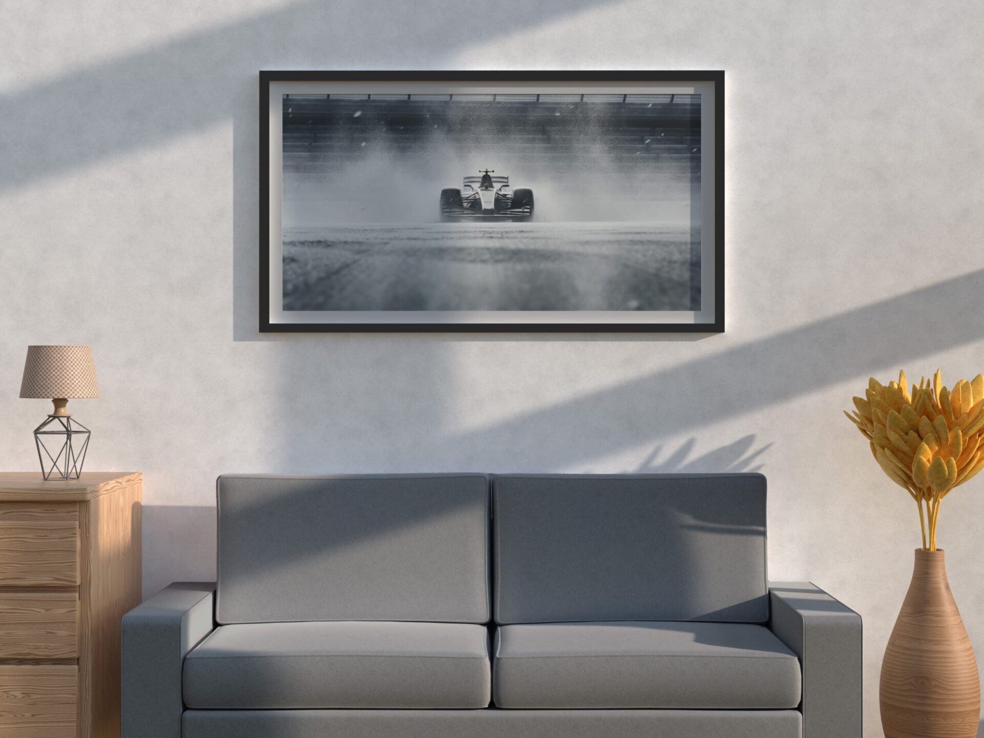 F1 wall art black and white