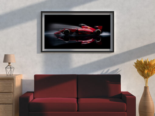 F1 wall art Red line