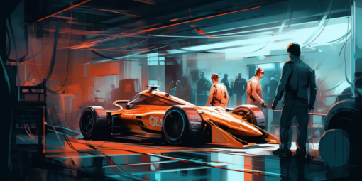 F1 wall art – Scarlet Speedster