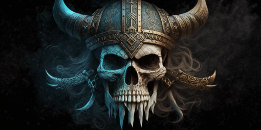 Vikings wall art - Skull of Valhalla