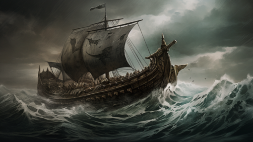 Vikings wall art - Viking Longships