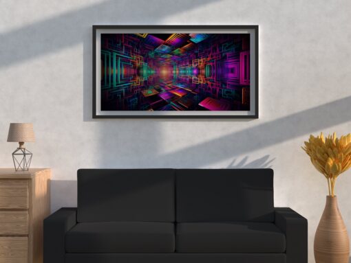 Trippy Wall art Vibrant Dimensions