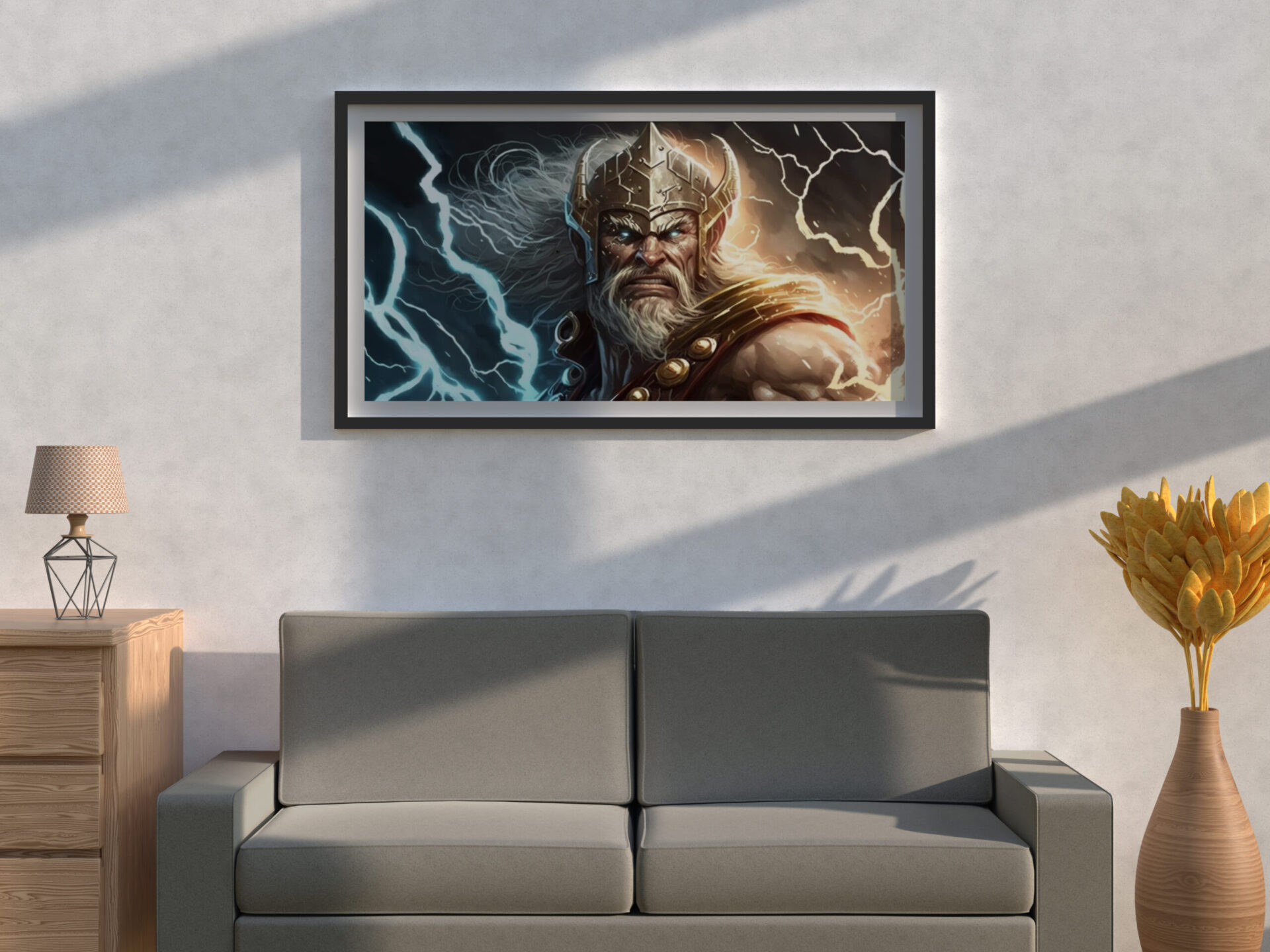 Vikings wall art Thor the God of Thunder