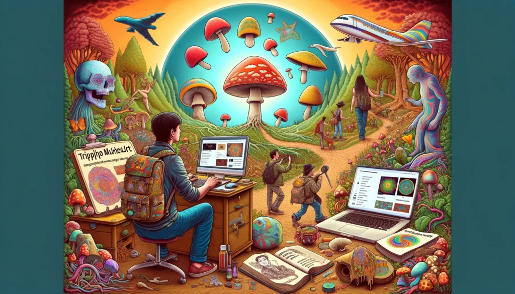 Artist’s journey of inspiration for trippy mushroom art, from nature to online communities
