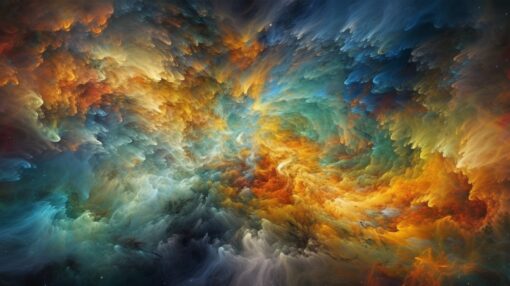 Trippy Wall Art Celestial clouds