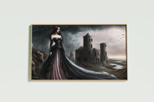 Gothic Wall Art Raven-Haired Sorceress