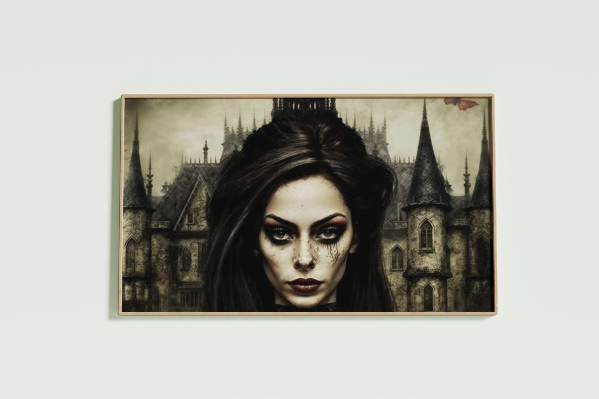 Gothic Wall Art Full Moon Witch