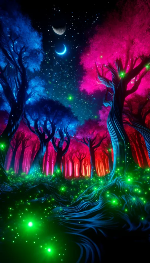 Starlit Sky Forest