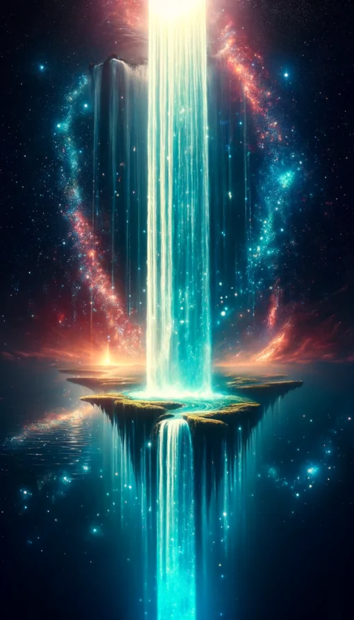 Trippy Wall Art Galactic Waterfall