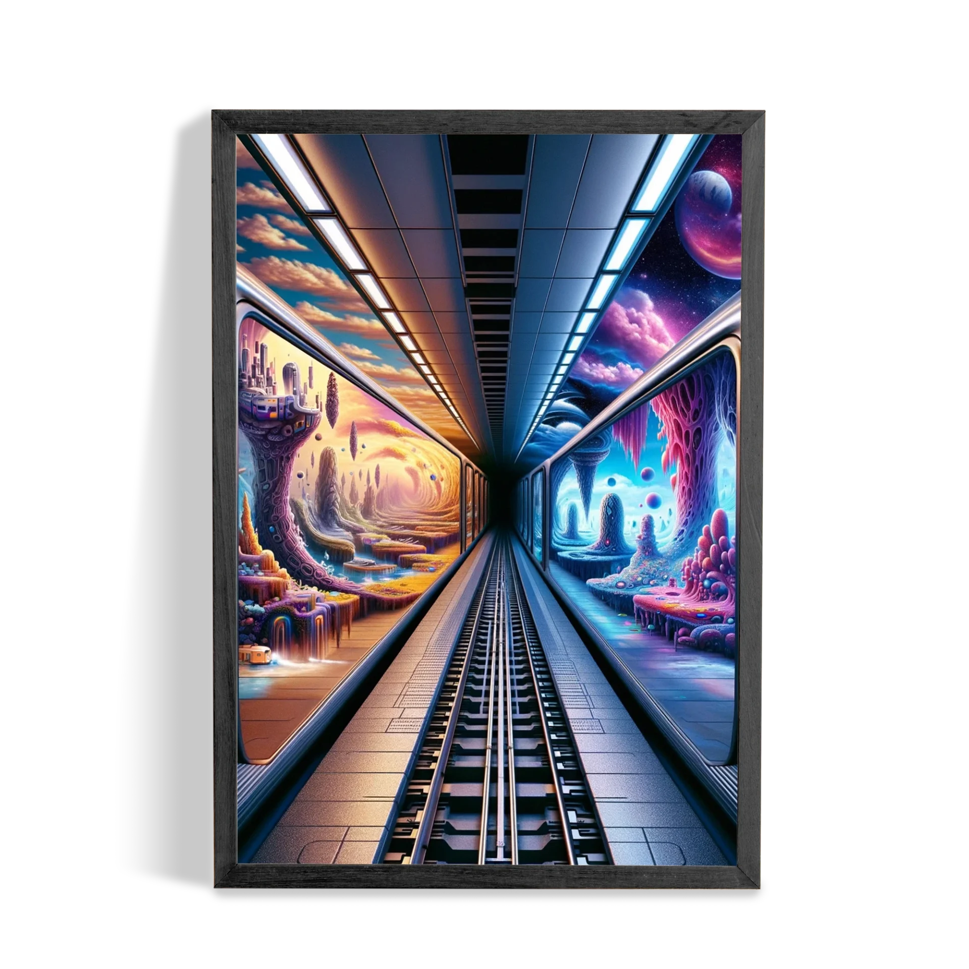 Trippy Wall Art Interdimensional Subway