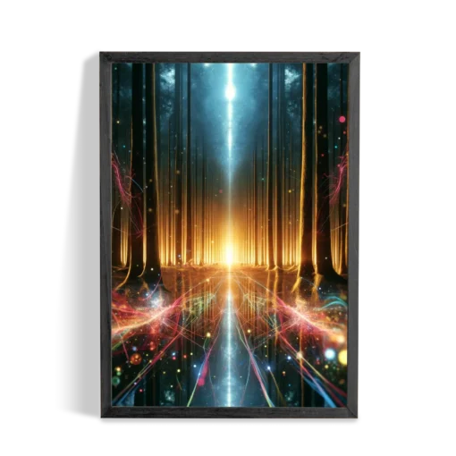 Trippy Wall Art Quantum Forest