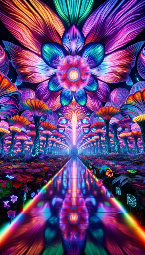 Psychedelic Garden Canvas