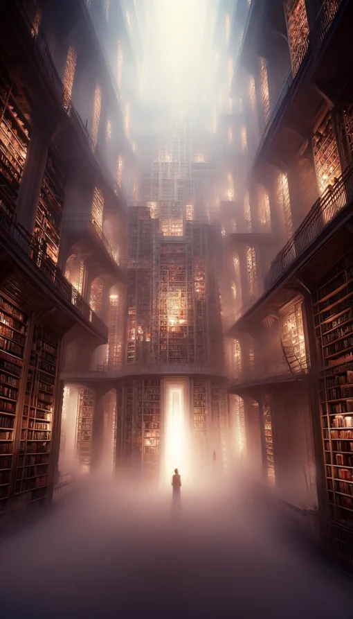 The Infinite Library Wall Art